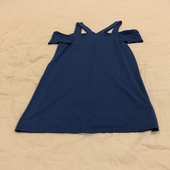 Ella Moss Blue Strappy Off Shoulder Dress - Picture 2 of 7